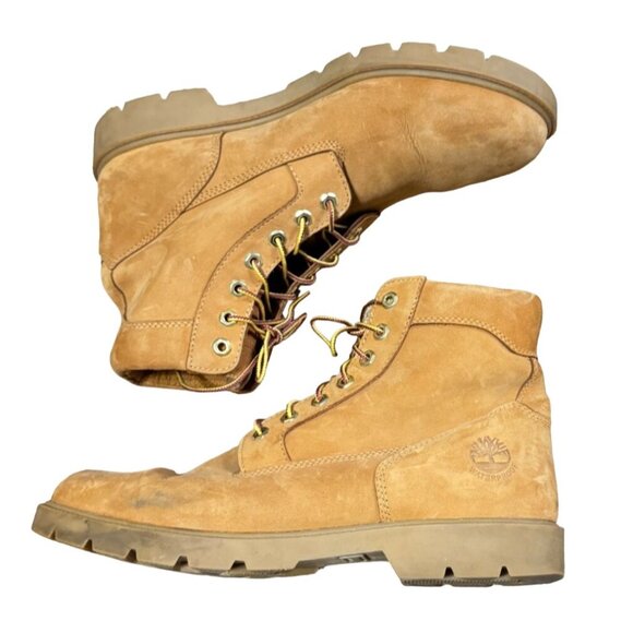 COPY - TIMBERLAND BOOTS SIZE 12 TAN WHEAT NUBUCK WATERPROOF 6" STREETWEAR MENS - Picture 3 of 8